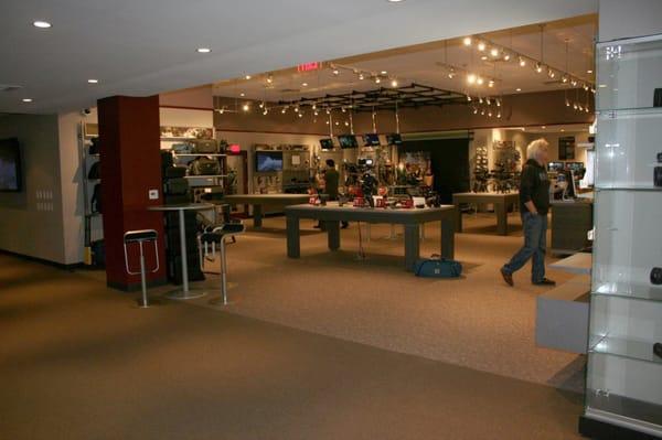 AbelCine LA's newly expanded and renovated showroom - view from the sales area looking out