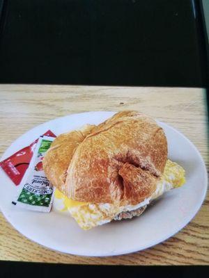 Croissant sausage egg/chee