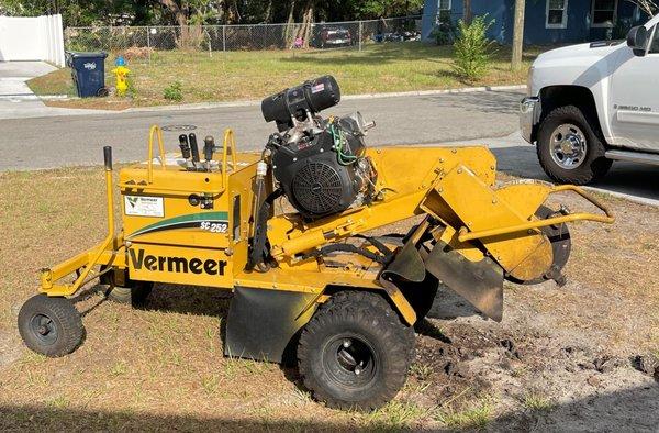 Our Vermeer SC 252 stump grinder