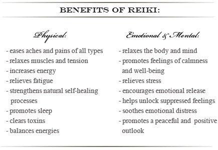 Many benefits to Reiki Healing without the use of medications