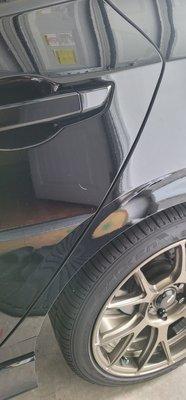 Rear drivers side door scratch