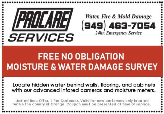 Free water damage survey!