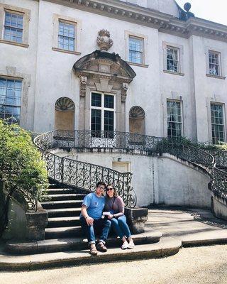 My boyfriend and I at the historic swan house