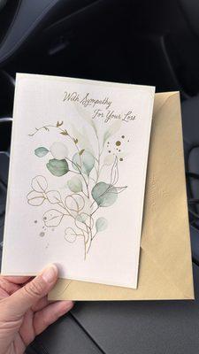 Sympathy card