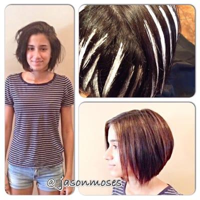 Signature Hairpainting on a Modern Bob for our awesome guest Kayla!