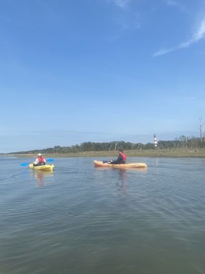 Kayak, kayaking, tour, tour guide, lighthouse, Chicoteague