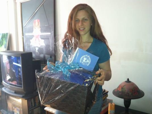 Chloe' with The U.N. International Food Basket!