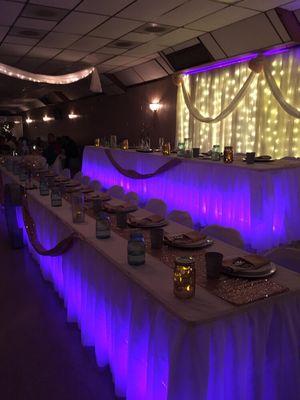 Bridal party table