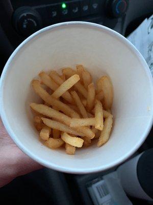 Free fries from the app thanks to birthday deal