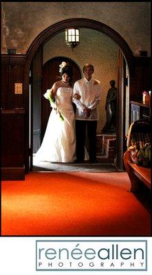 reneeallenphotography.com  - Bride entering wedding ceremony.