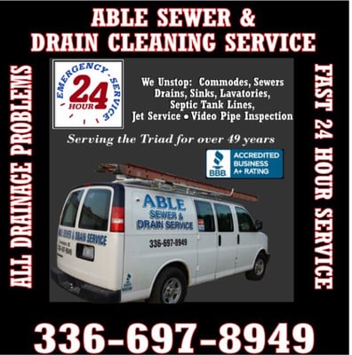 Able Sewer and Drain now Celebrating 52 years!