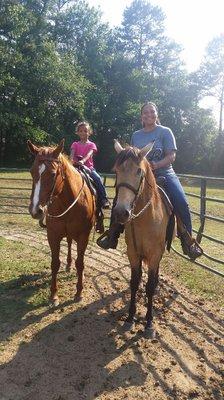 Mother and Daughter rides! They were so sweet and did GREAT!