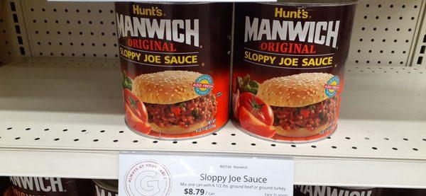 6Ib can of Manwich!