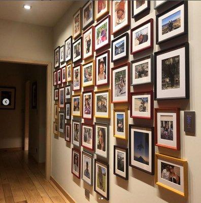 Whether it's a single cherished piece of art, or an entire wall of family photos, we can help install them.