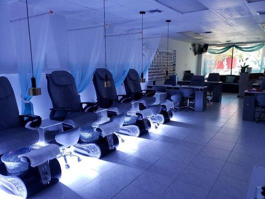 Pedicure  spa massage chairs.