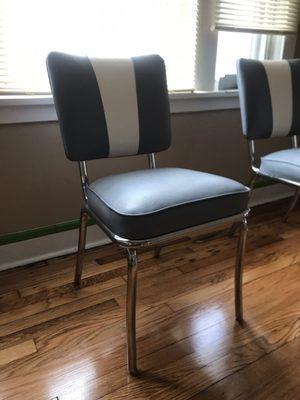 The brand new reupholstered chairs after David dropped them off. I love it!