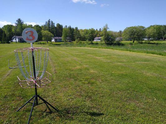 We do provide Disc Golf - fun for the whole family. And we have a tennis court too!