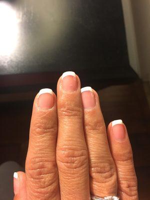 Gel manicure French tip