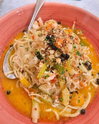 Spaghetti with Crab and Shrimp