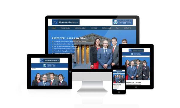 Take a look at our web design & development for Eisner & Gorin, LLP: http://www.thefederalcriminalattorneys.com/