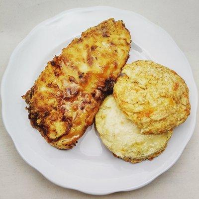 Buttermilk Fried Chicken, cheddar biscuit.