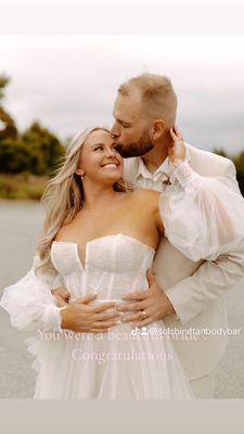 Another Gorgeous spray tan another gorgeous bride.