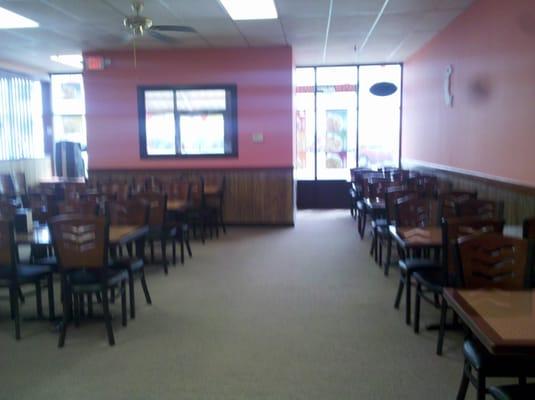 Inside dining area