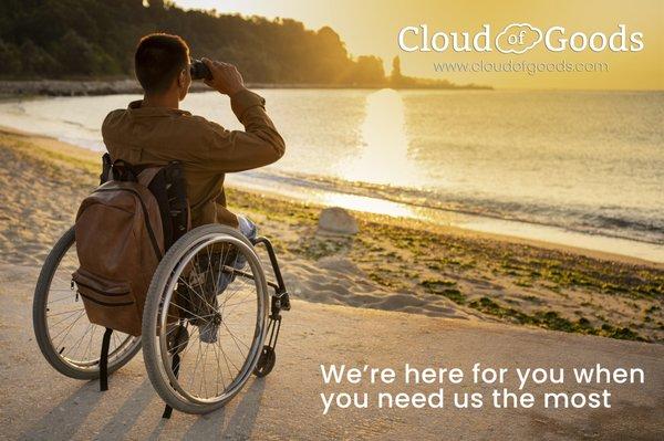 We don't rent wheelchairs, we rent experiences. 
 
 For more details visit https://www.cloudofgoods.com/phoenix-az