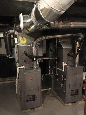 2 new furnaces which replaced old units