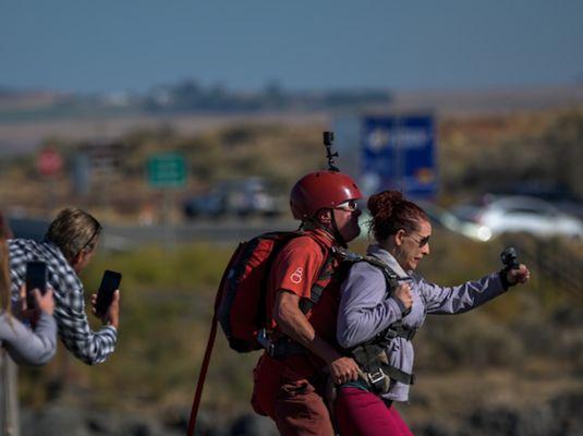 Base jump the bridge