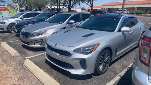 The car I bought next to the car I traded in