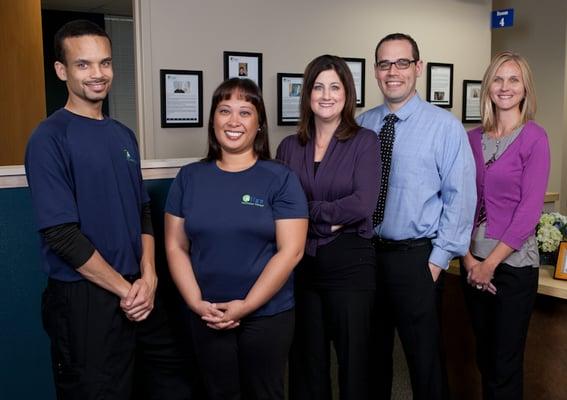 Meet the Team at align Wellness Center.  Dr. Gregg Gerstin, Mike Hughes, Ruby Martinize, Lynda Strelitz and Gloria Cox