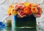 what barrington flower advertises online as multi-color rose arrangement for sale price of $88