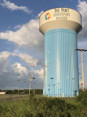 7/4/18. Wednesday. A rainbow (actually, a double rainbow, the other was just more faint, and out of frame) on Independence Day near The Port