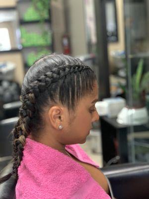 Braids on natural hair