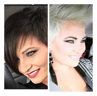 Brunette or Platinum??? They both work on this beauty!!! Transformation Tuesday!!!