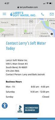 Larry's Soft Water Inc.