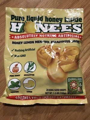 Honees Honey Lemon Menthol Eucalyptus Drops