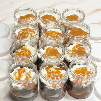 Pecan Turtle Cake Jars