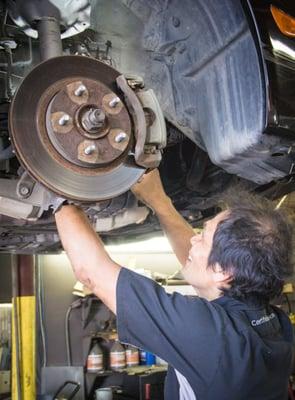 Ruben - one of our head mechanics chugging away.