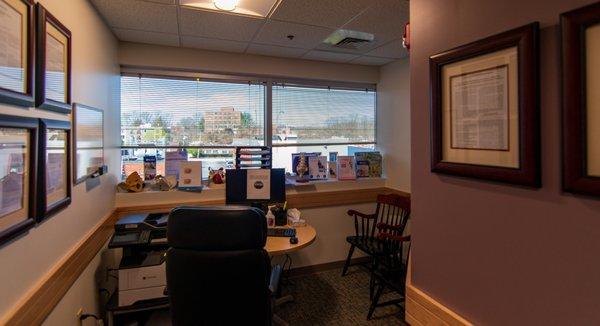 Consultation room: Your provider may meet with you here to discuss your treatment options and review surgical options