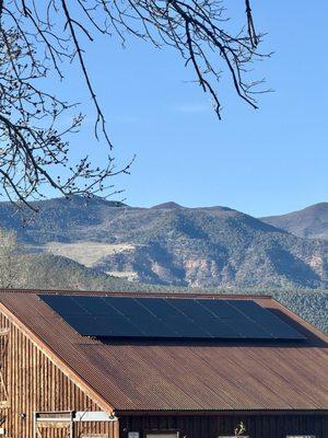 Solar panels at Solar Energy International on Paonia, Colorado