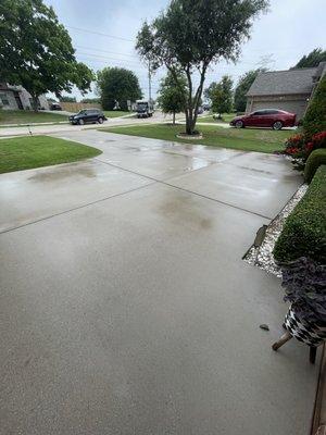 Cleaned driveway