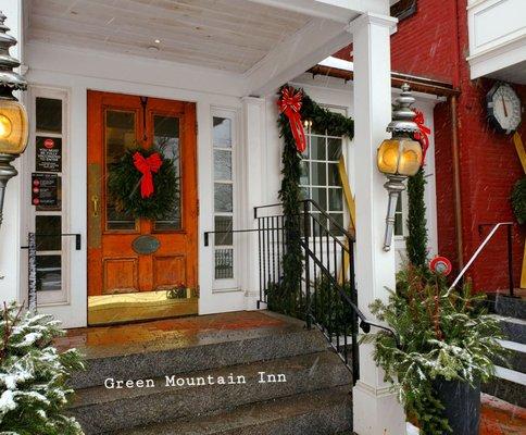 Green Mountain Inn's festive entrance - 1/3/2022