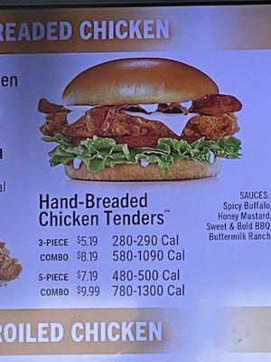 $9.99 for a 5 pc Chicken combo (I get coupons for $5 in the mass mail)