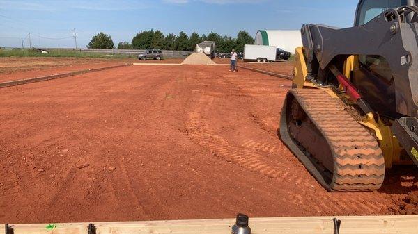 Dirt work for manufacturing plant