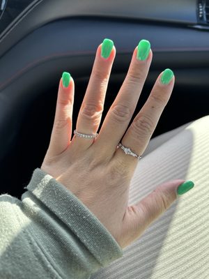 Green Gel Nails