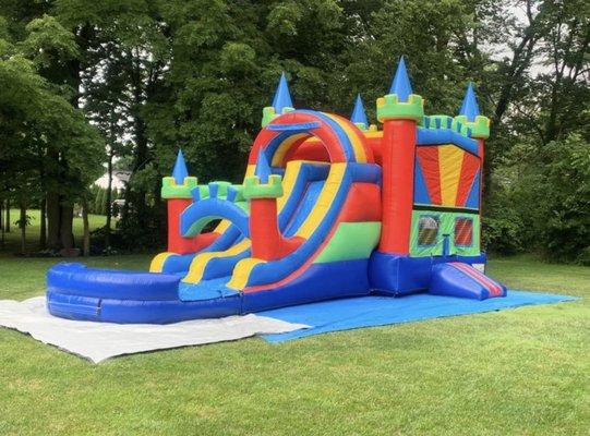 27Ft Colorful module combo bounce house wet or dry