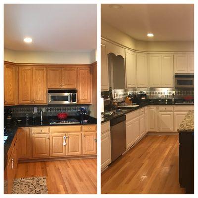 Before and after- cabinet painting