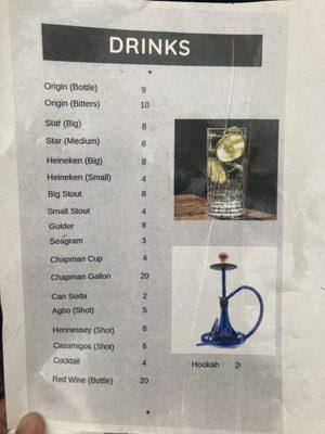 They also offer hookah and drinks!